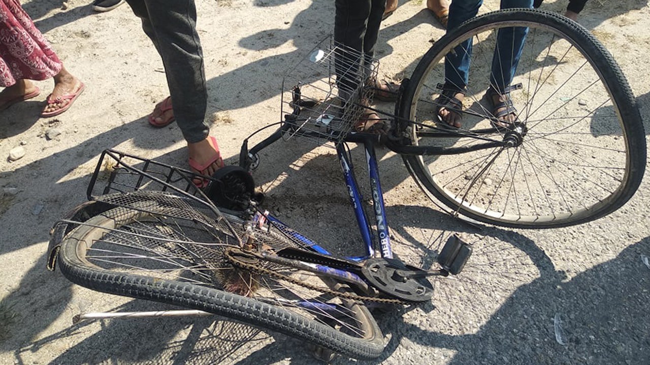 साईकल दुर्घटनामा दुई जना घाइते