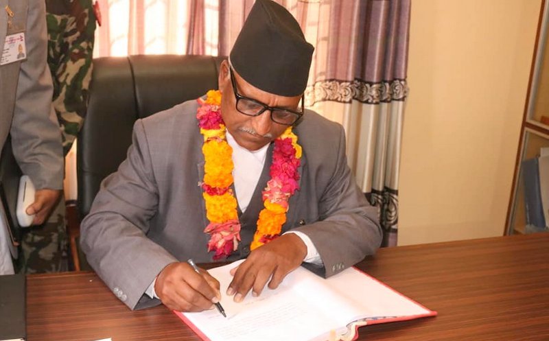 कर्णाली प्रदेश प्रमुख कलौनीद्वारा पदभार ग्रहण