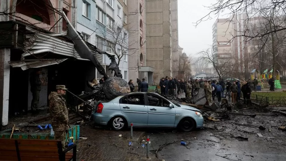 युक्रेनमा हेलिकप्टर दुर्घटना : गृहमन्त्रीसहित १८ जनाको मृत्यु