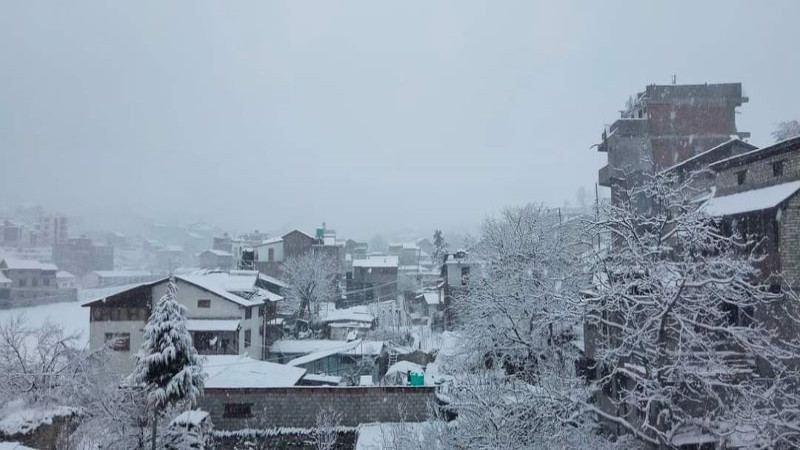 कर्णालीका पहाडी जिल्लामा हिमपात